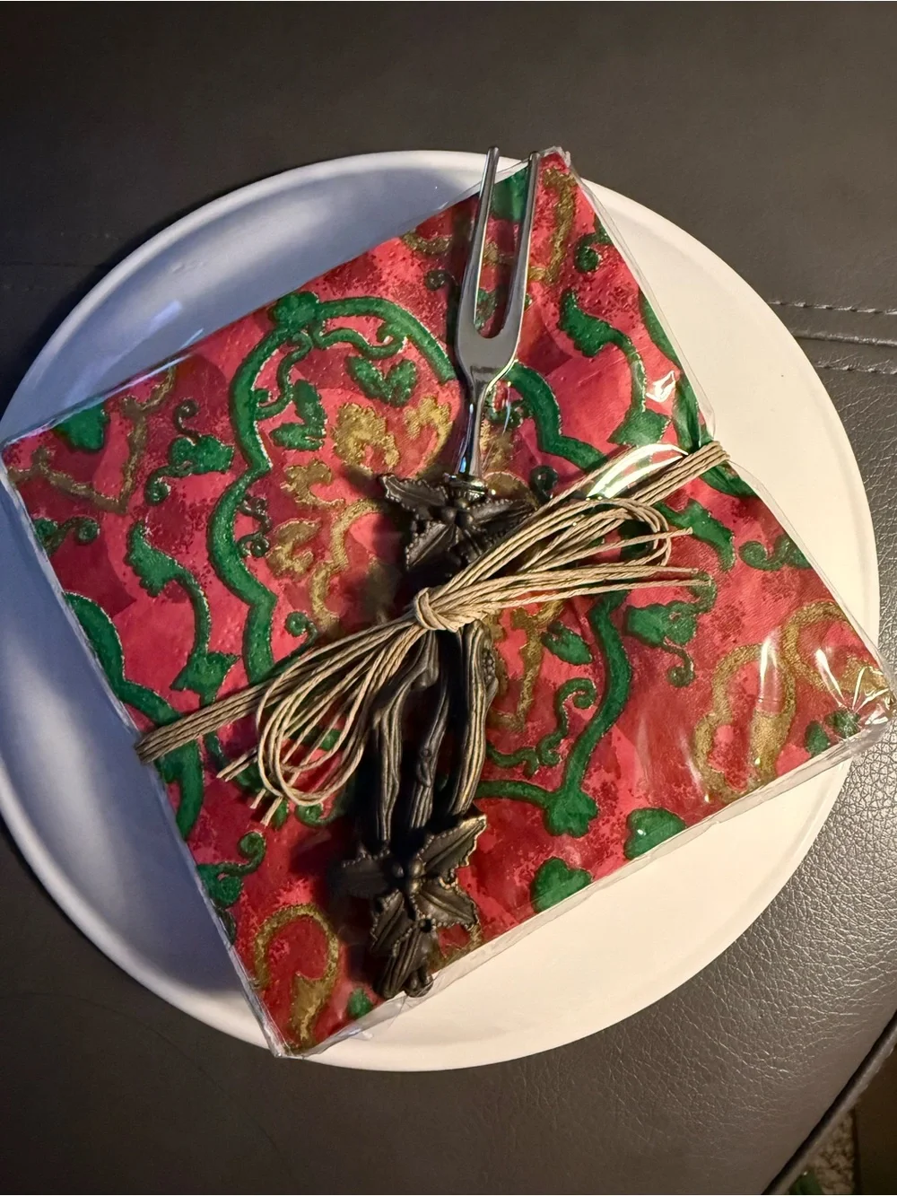 Mud Pie  Holliberrie Cocktail Fork‎ and Napkin set